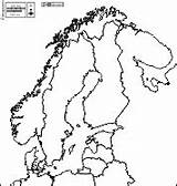Scandinavia Blank Cartine Stati Idrografia Principali Città Frontiere Nomi Scandinavie sketch template
