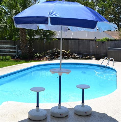 relaxation station swimming pool umbrella table aughog products beach