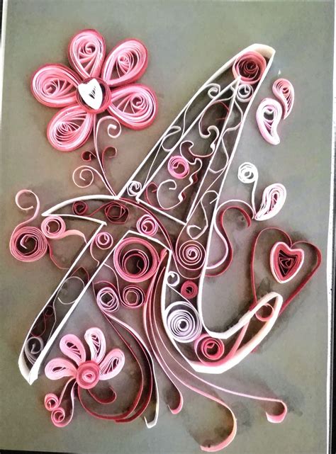 quilling letters beginner biglietto