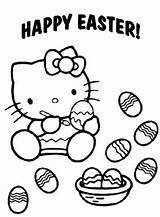Coloring Pages Kitty Hello Easter Happy Holidays Thanksgiving Cake Birthday sketch template