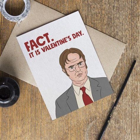 The Office Dwight Schrute Valentine S Day Card Etsy In 2021 The