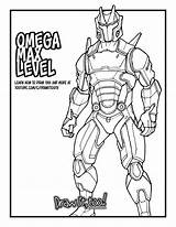 Fortnite Coloring Pages Burger Durr Refund Omega sketch template