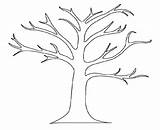 Coloring Tree Craft Colouring Pages Bare Leaf Kids sketch template