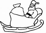 Santa Christmas Sleigh Coloring Clipart Pages Cliparts Drawing Clip Sled His Fen Colour Slay Claus Father Getdrawings Silhouette Kids Colouring sketch template