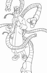 Octopus Coloring Pages Dr Doctor Printable Popular Library Clipart sketch template