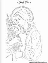 Coloring Zita Saint Catholic Pages Saints April 27th Feast Kids Print Playground Below Click Bernadette sketch template