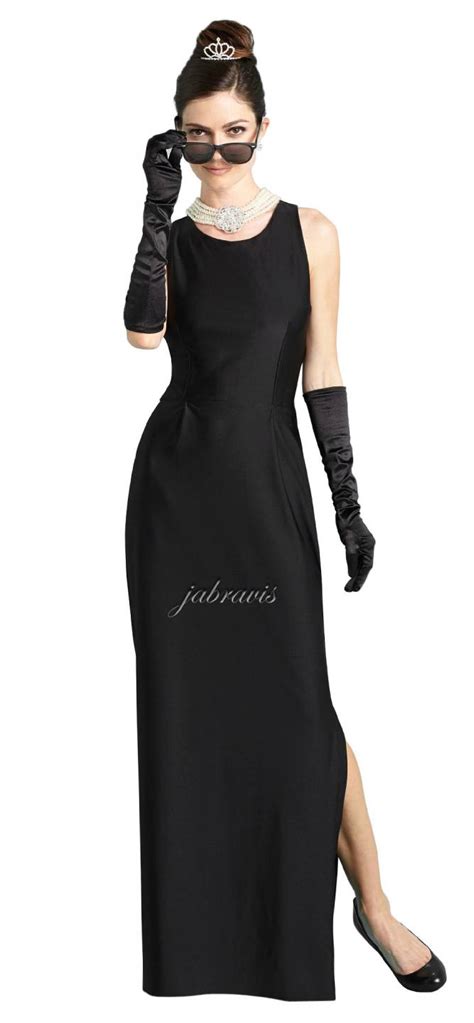 Audrey Hepburn Breakfast At Tiffanys Long Black Maxi Dress Gown • New