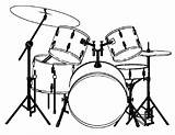 Drums Schlagzeug Majestic Coloriage Musikinstrumente sketch template
