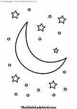 Moon Coloring Pages Stars Drawing Crescent Printable Template Getdrawings Miracle Timeless sketch template