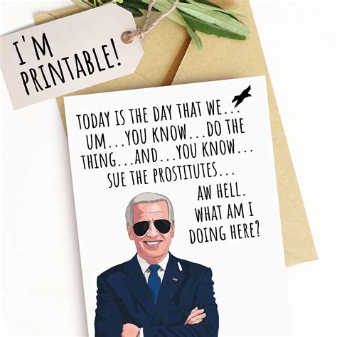 printable biden card funny birthday card mothers day fathers etsy