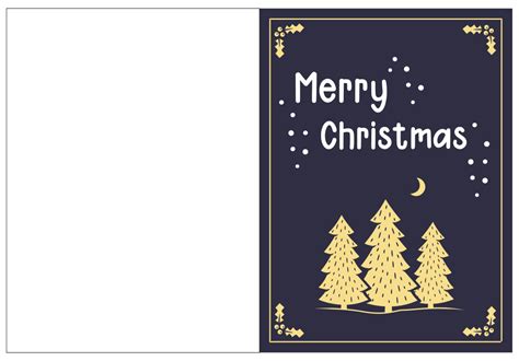printable christmas card template     printablee