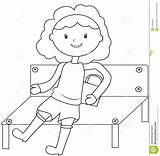 Sitting Coloring Girl Bench Down Pages Kids Book Dreamstime Designlooter Clip Illustration 1327 41kb 1300px Template sketch template