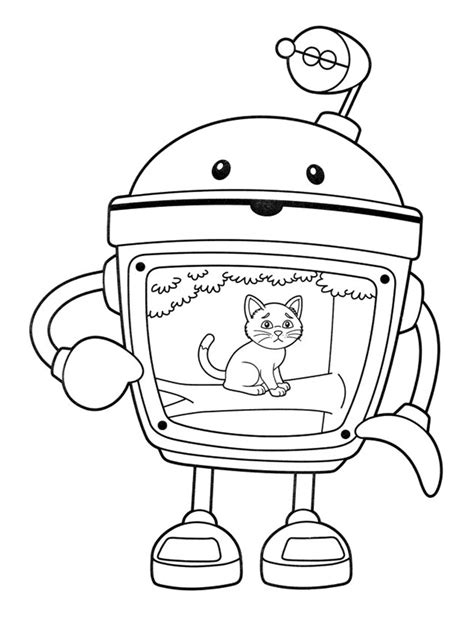 umizoomi coloring book   color team umizoomi bot coloring page