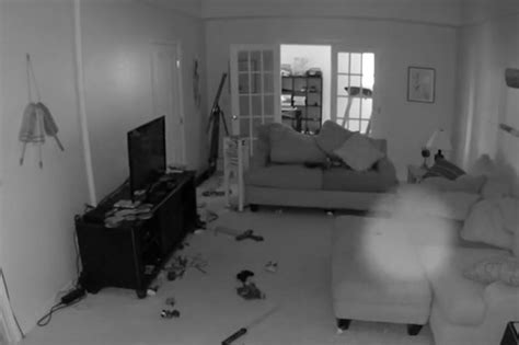 ghost caught on camera in man s basement at the same time every day
