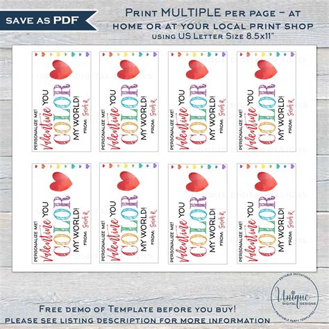 valentines gift tags editable  color  world shuttle  valent