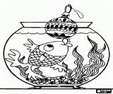 Christmas Fish Coloring Aquarium Pages Decorated sketch template