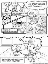 Coloring Spiderman sketch template