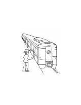 Metro Coloring Tube Passenger Waiting sketch template