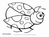 Coloring Bug Pages Getdrawings Lady sketch template