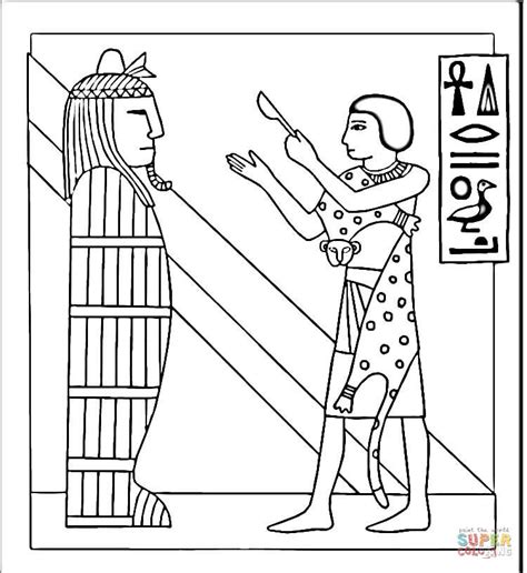 egyptian sarcophagus coloring page  printable coloring pages