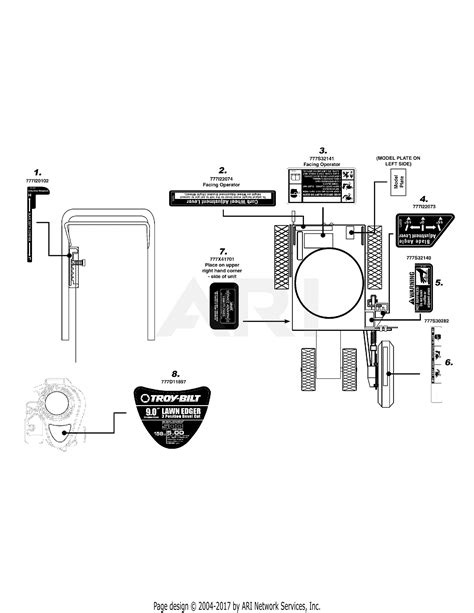 troy bilt generator  parts diagram