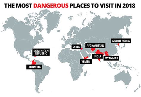 the most dangerous places in the world to visit in 2018