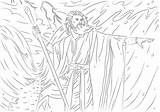 Mose Moses Ausdrucken Ausmalbild Kindergottesdienst Vaterunser sketch template