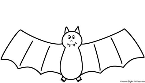 bat coloring page halloween
