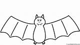 Bat Coloring Halloween Bats Pages Drawing Printable Outline Color Line Colouring Template Print Cute Draw Hanging Bigactivities Flying Kids Cricket sketch template