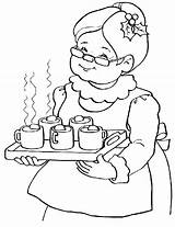 Mrs Claus Procoloring Doubtfire sketch template