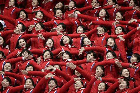 north korean cheerleaders 100 olympic stars are born wsj