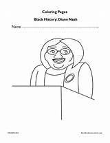 Diane Nash History Coloring Pages Edumonitor sketch template