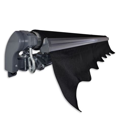 black fabricdark grey frame manual retractable folding arm awning