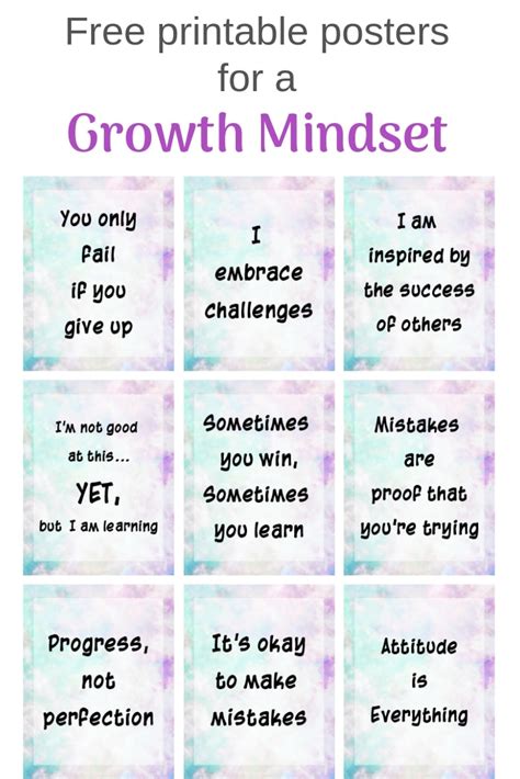 growth mindset poster  printables  artisan life