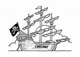 Pirate Coloring Pages Ship Kids Ships Pirates Printable Cartoon Drawing Boys Years Board раскраски Ninjago Treasure для пираты Designs Color sketch template