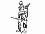 Ninja Sword Coloring Getdrawings Drawing Pages sketch template