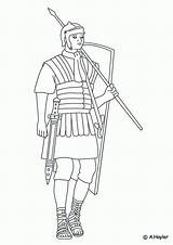 Coloring Pages Roman Printable Mosaics Sheets Soldier sketch template