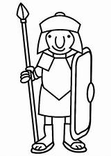Roman Soldier Coloring Printable Pages sketch template