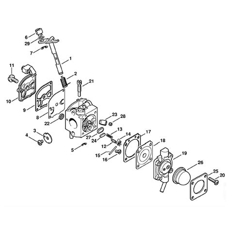 stihl bg   blower bg  parts diagram carburetor cq  bg