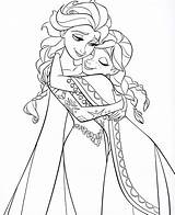 Elsa Coloring Pages Anna Queen Arendelle Girls sketch template