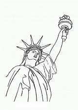 Liberty Statue Coloring Memorable Bestcoloringpagesforkids Via sketch template