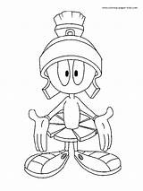 Coloring Martian Marvin Pages Cartoon Tunes Character Printable Looney Color Characters Sheets Kids Found sketch template
