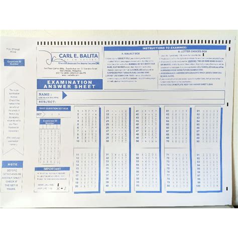 cbrc scantron sheets answer sheets shopee philippines