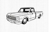 C10 Gen Stencil Tuning Lowered Silhouette Burning sketch template