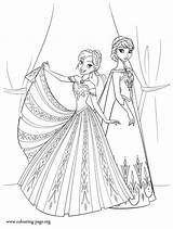 Coloring Elsa Anna Pages Frozen Kids Popular sketch template