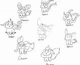 Coloring Eevee Pages Pokemon Evolutions Evolution Eeveelutions Printable Pikachu Getcolorings Print Getdrawings Color Evo Colorings Pag sketch template