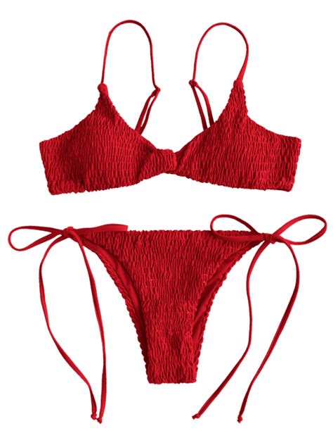 Twist Front Wine Red Bikini Set Beachsissi Red Bikini Set Red My Xxx