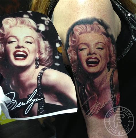 Marilyn Monroe Portrait Tattoo By Francisco Sanchez Tattoos