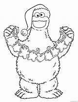 Coloring Christmas Sesame Pages Street Cookie Monster Elmo Kids Printable Clipart Coloring4free Color Sheets Print Drawing Getdrawings Getcolorings Choose Related sketch template