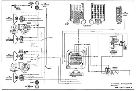 chevy truck headlamp wiring diagram